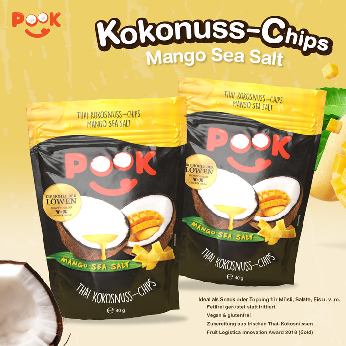 POOK Kokonuss-Chips - Mango Sea Salt 40g