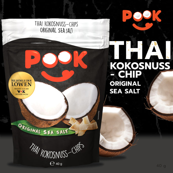 POOK Kokonuss-Chips - Original Sea Salt 40g